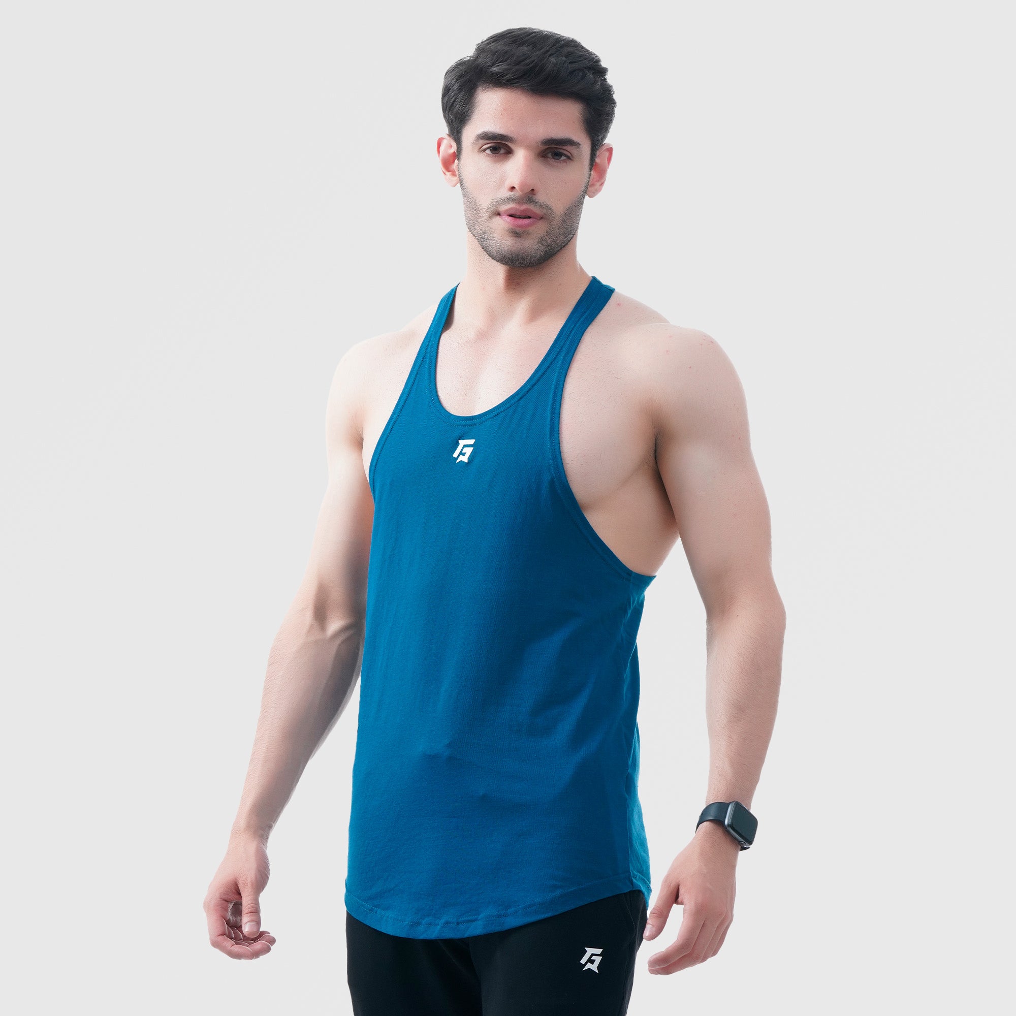 Greater than Great Keyhole Detail Tank in Teal