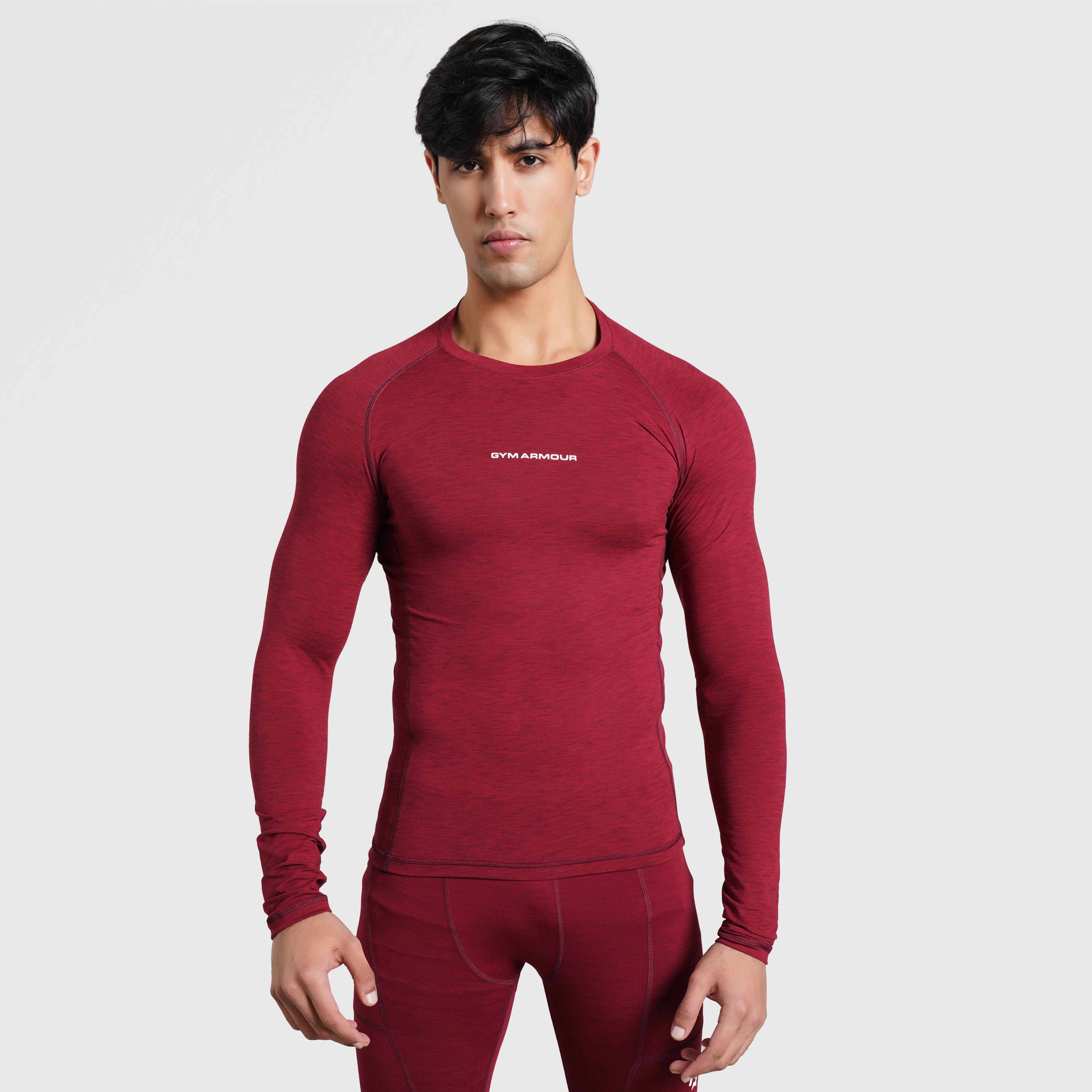 Armour Compression LongSleeves Tee (MLNG-Maroon)