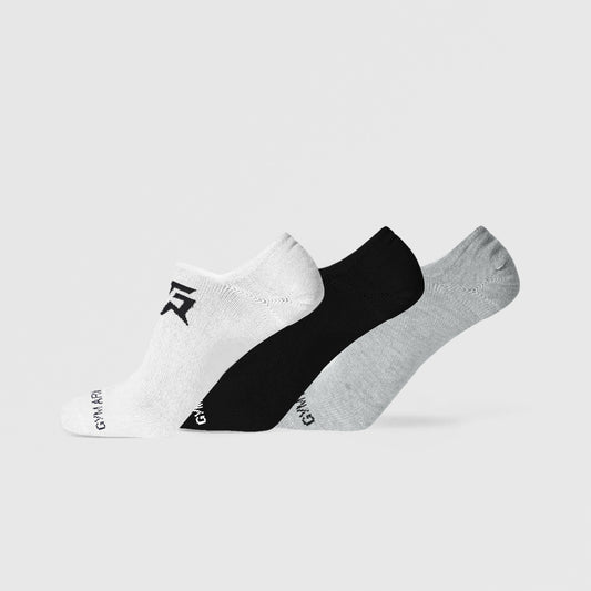 Armour No Show Socks 3pcs (Black + Grey + White)