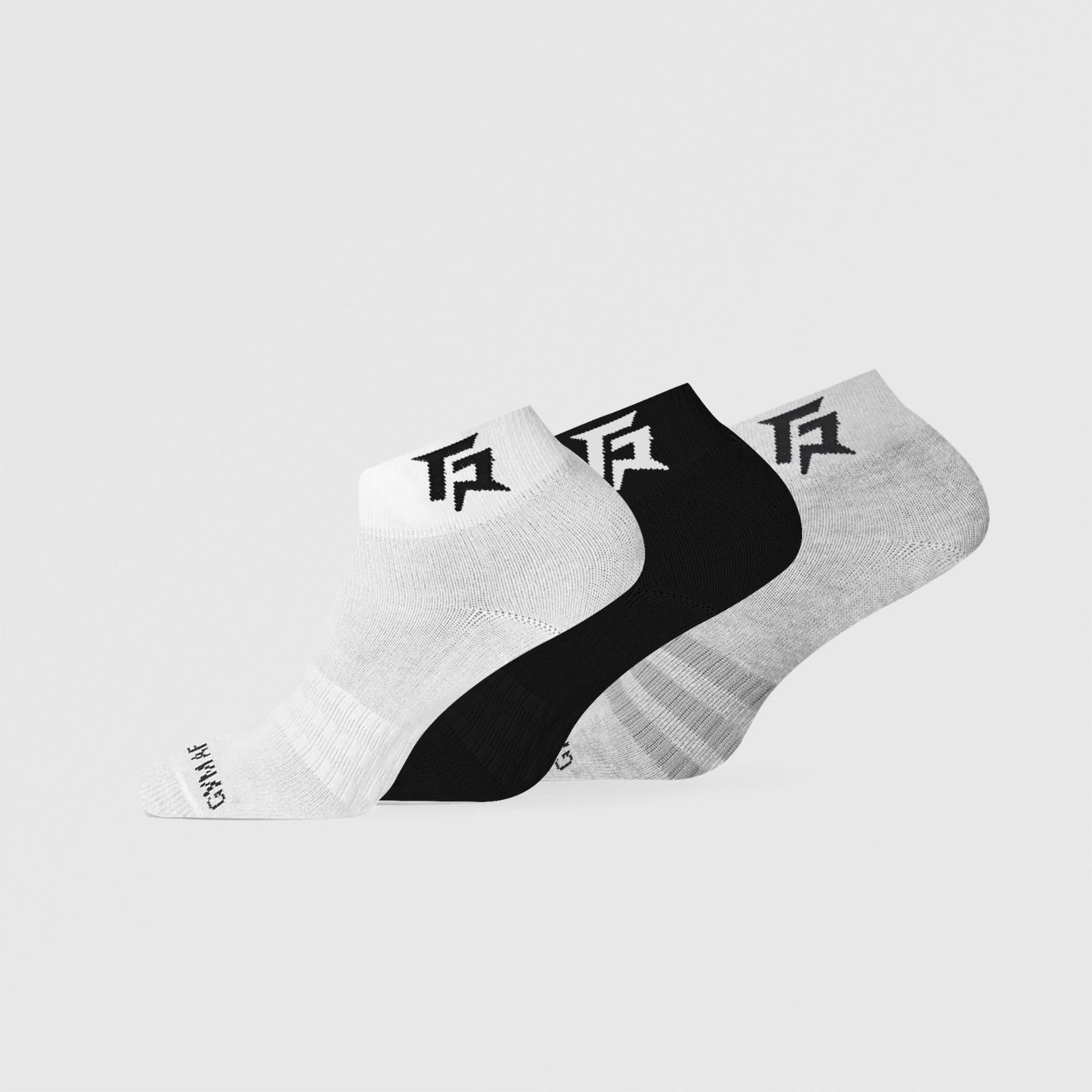 Armour Quarter Socks 3pcs (Black + Grey + White)