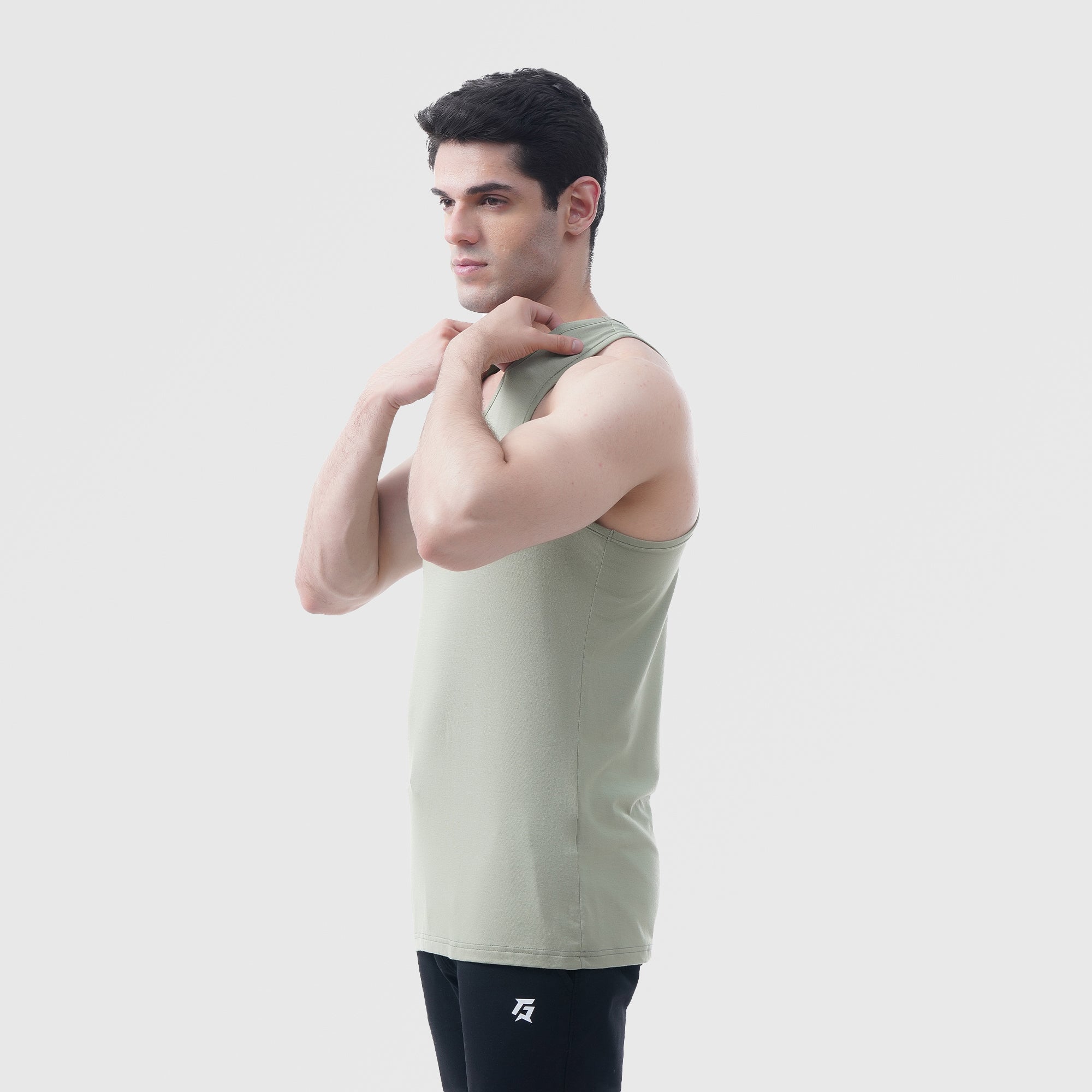 Scoop Neck Tank in Pistachio by SPRWMN