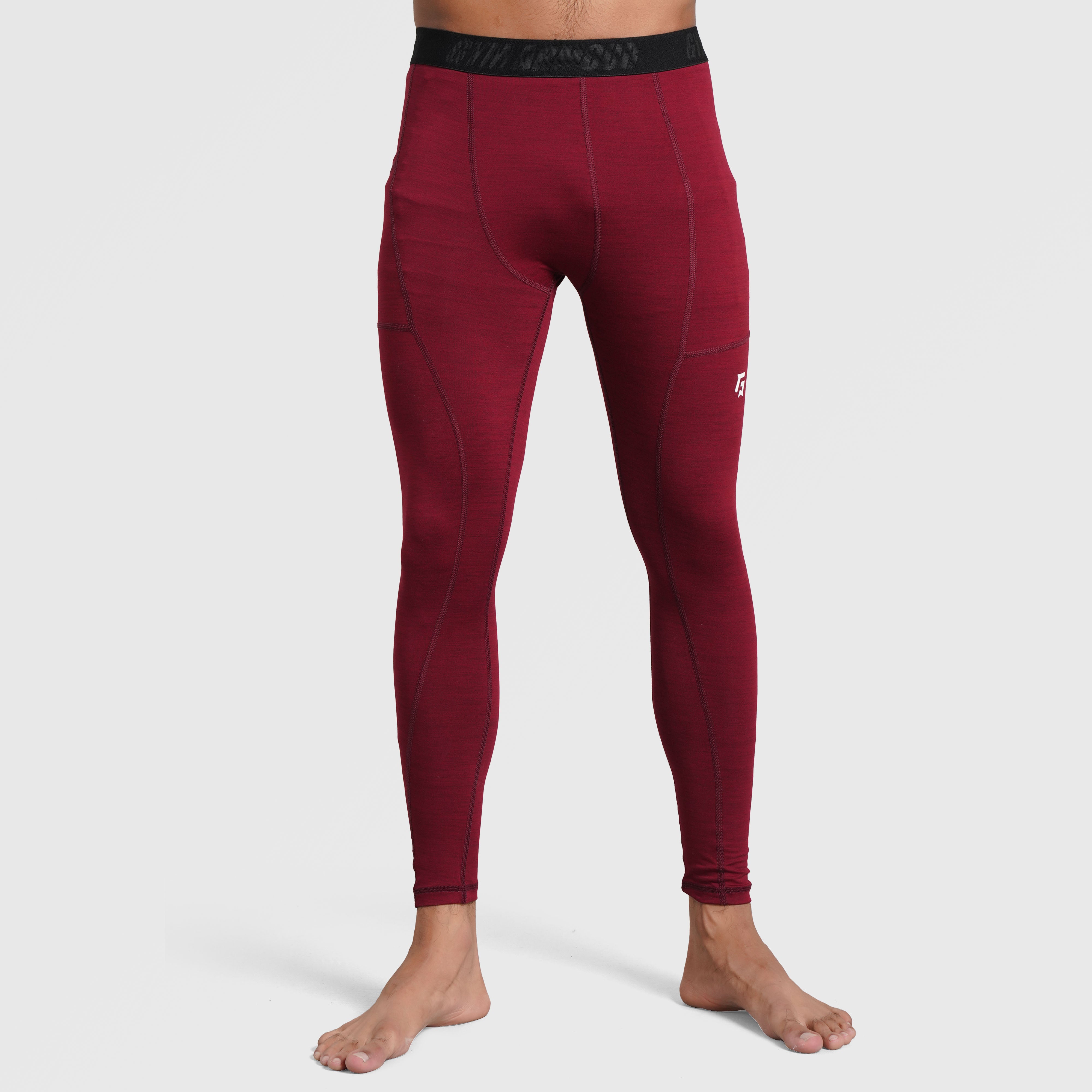 Armour Compression Pants (MLNG-Maroon)