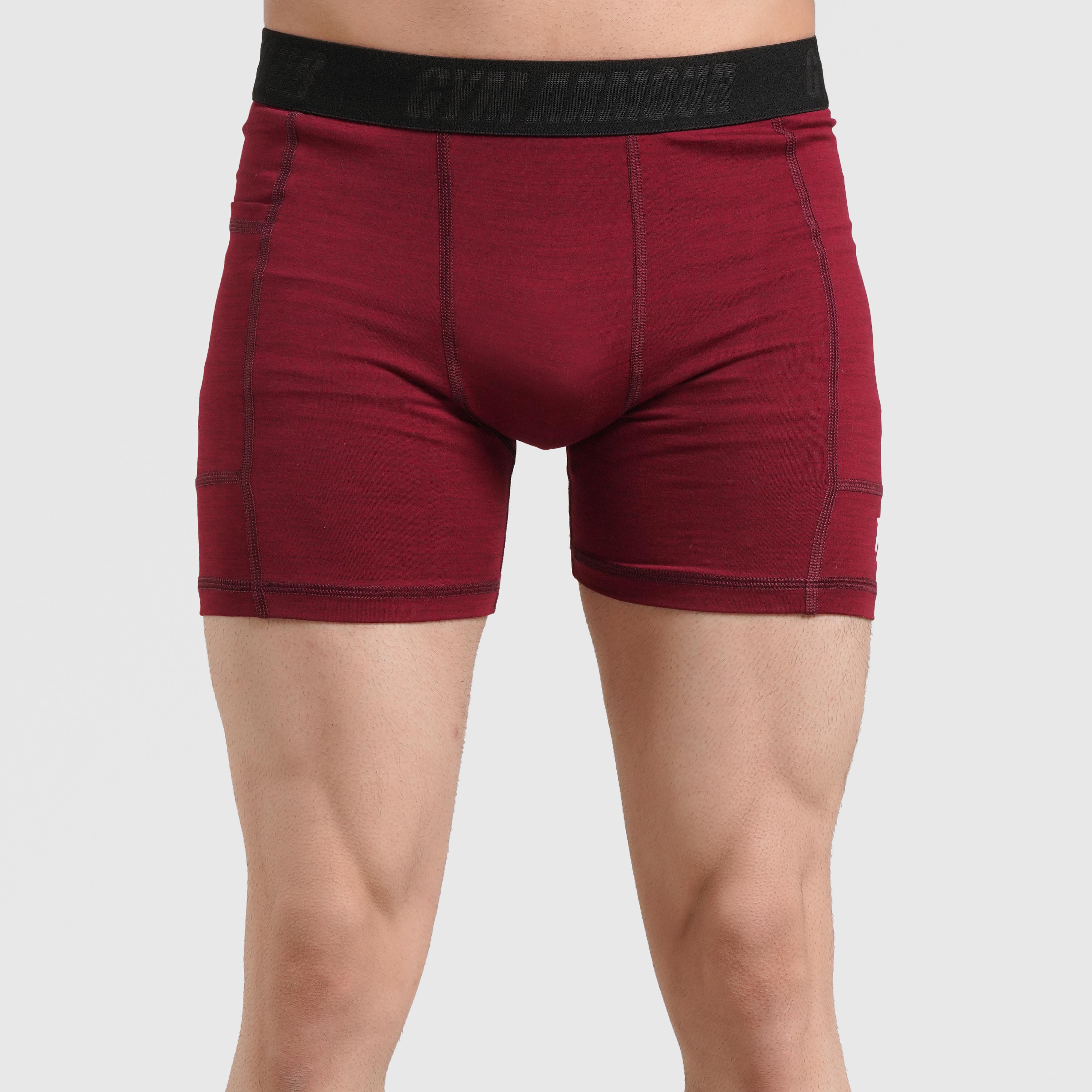 Armour Compression Boxers (MLNGMaroon)