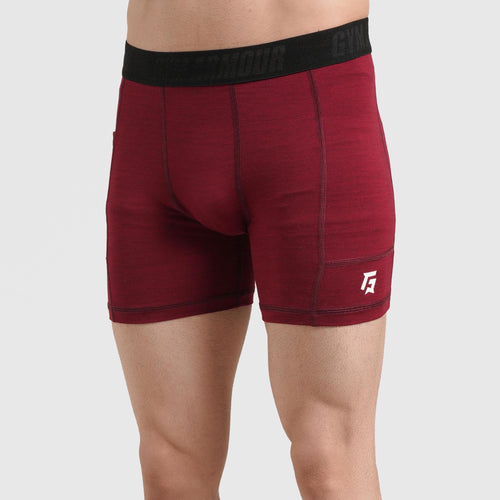 Armour Compression Boxers (MLNG-Maroon)
