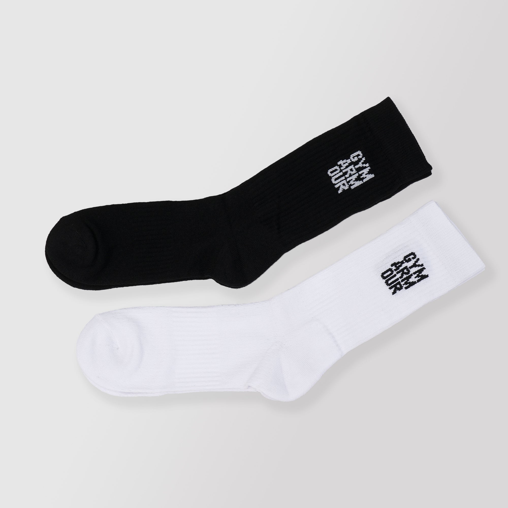 Crew Socks 2Pcs (Black + White)