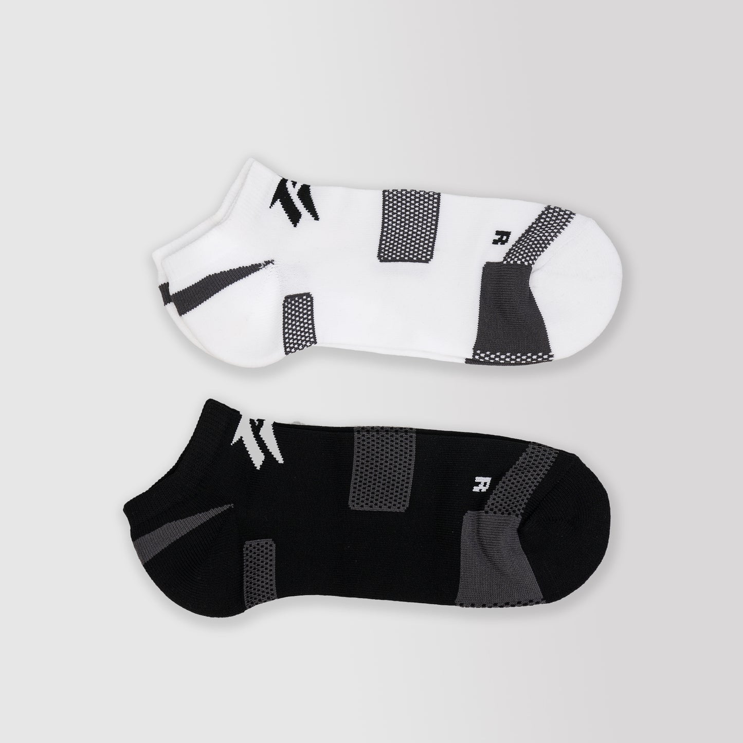 Ankle Socks 2Pcs (Black + White)