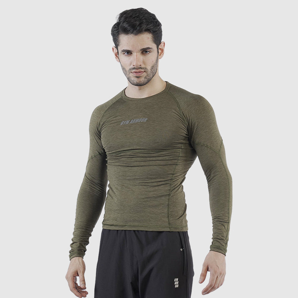Armour Compression LongSleeves Tee (MLNG-Olive)