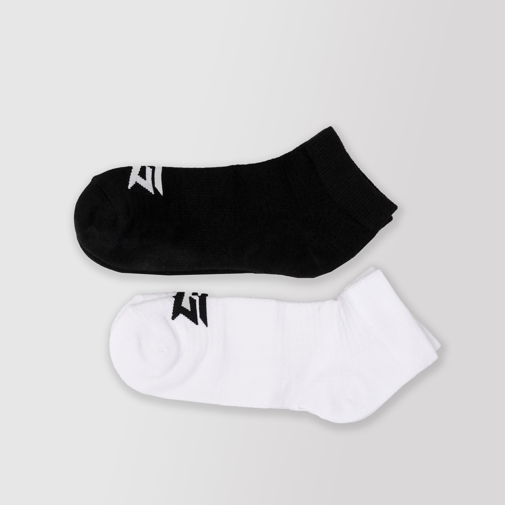 Trainer Socks 2Pcs (Black + White)