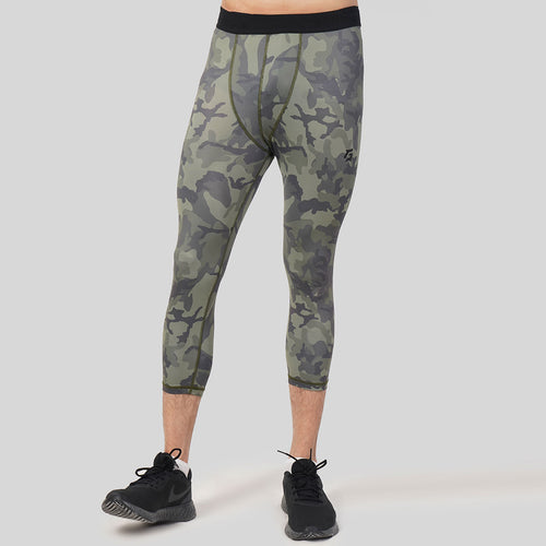 Armour Compression 3/4 Pants (Green Camo)